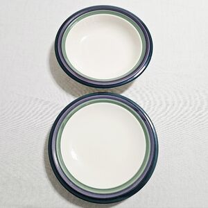 VTG Pfaltzgraff Mountain Shadow 1 Soup Cereal Bowl 1 Salad Plate USA Cream 8"